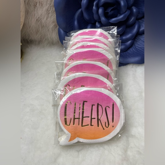 Lot of 7 pks Slant Collections Shaped Paper Napkins - Picture 2 of 4